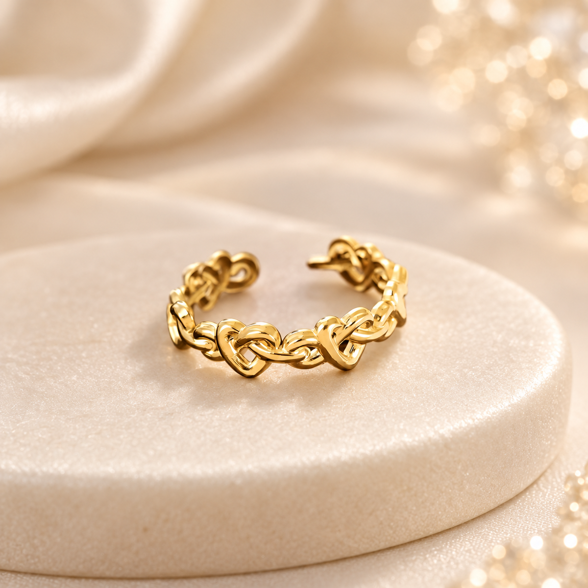 Hearts Forever Adjustable Ring