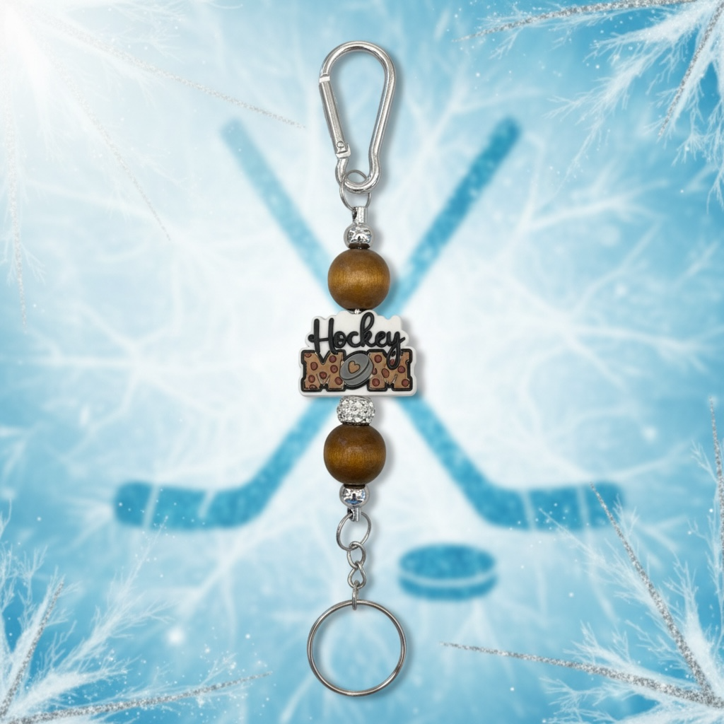 Hockey Mom Keychain