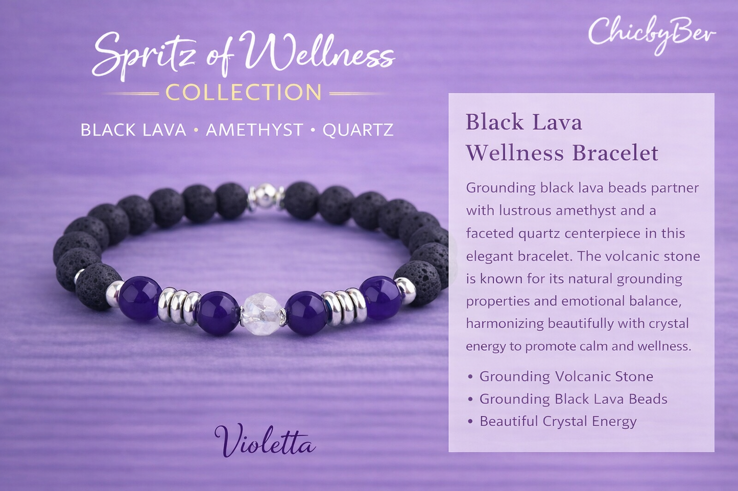 Violetta Spritz of Wellness Bracelet