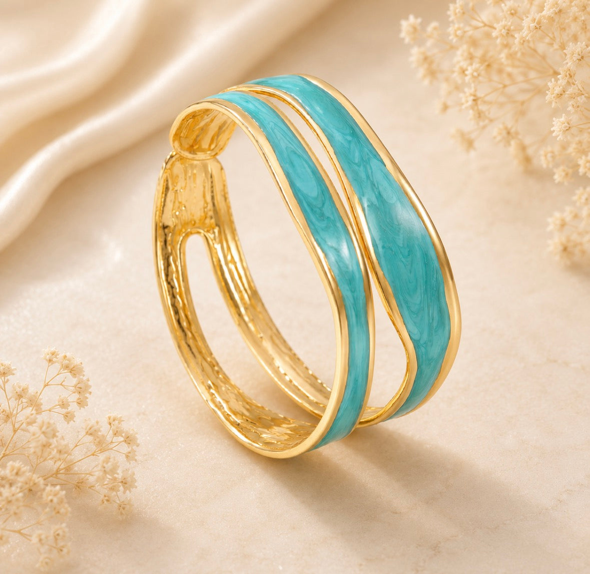 Capri Wave Cuff Bangle Bracelet