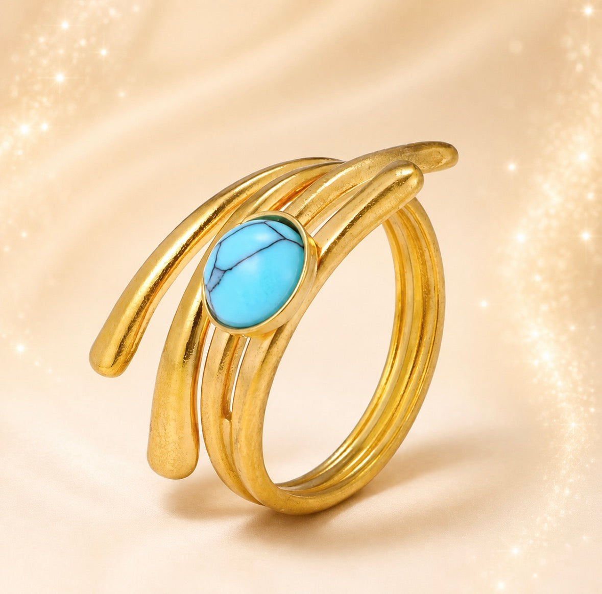 Calista Turquoise Flow adjustable Ring