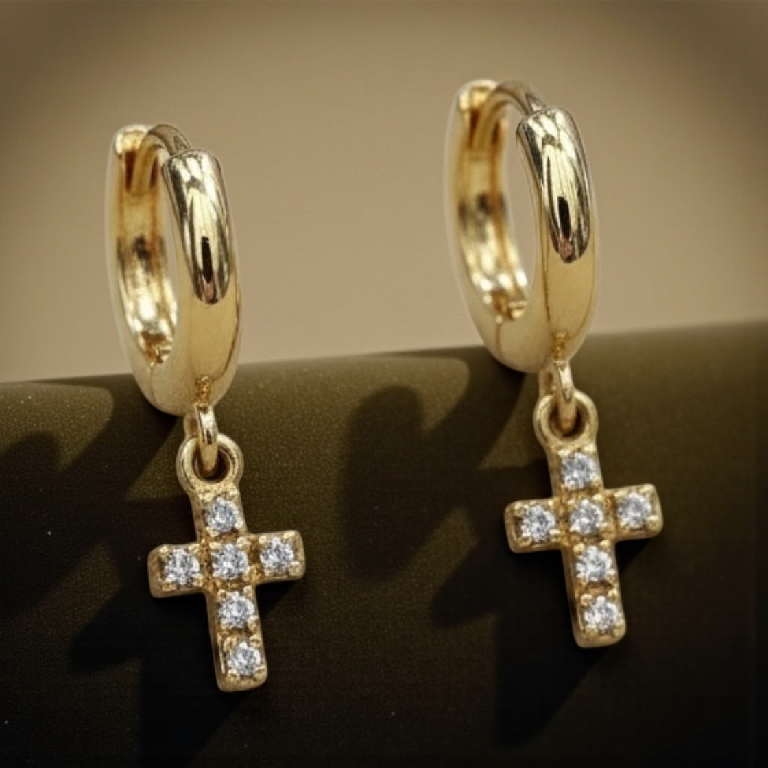 Faithful Sparkle Huggies Earrings
