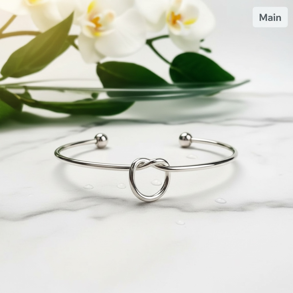 Eterna Knot Open Cuff Bangle