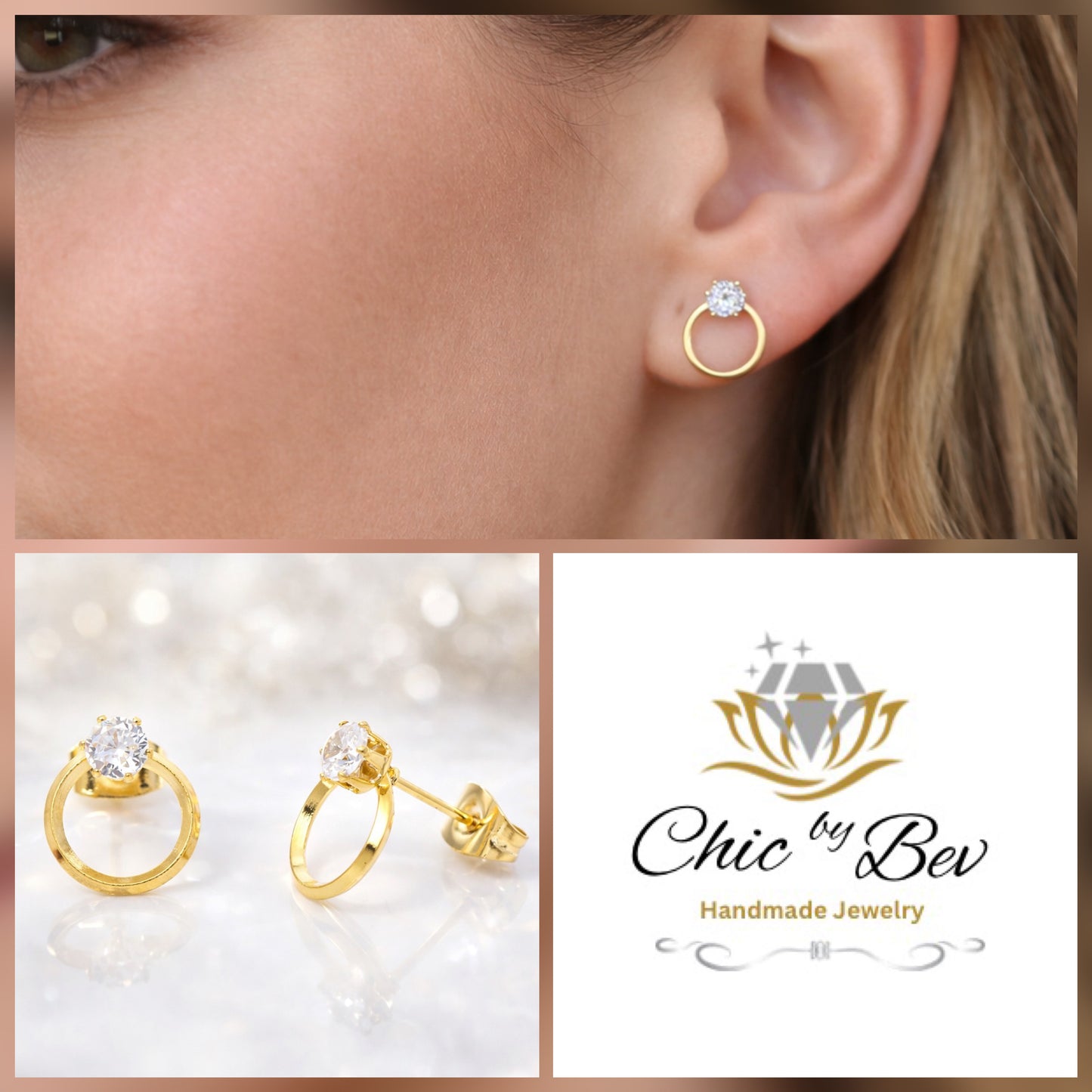 Luna Spark Circle Studs