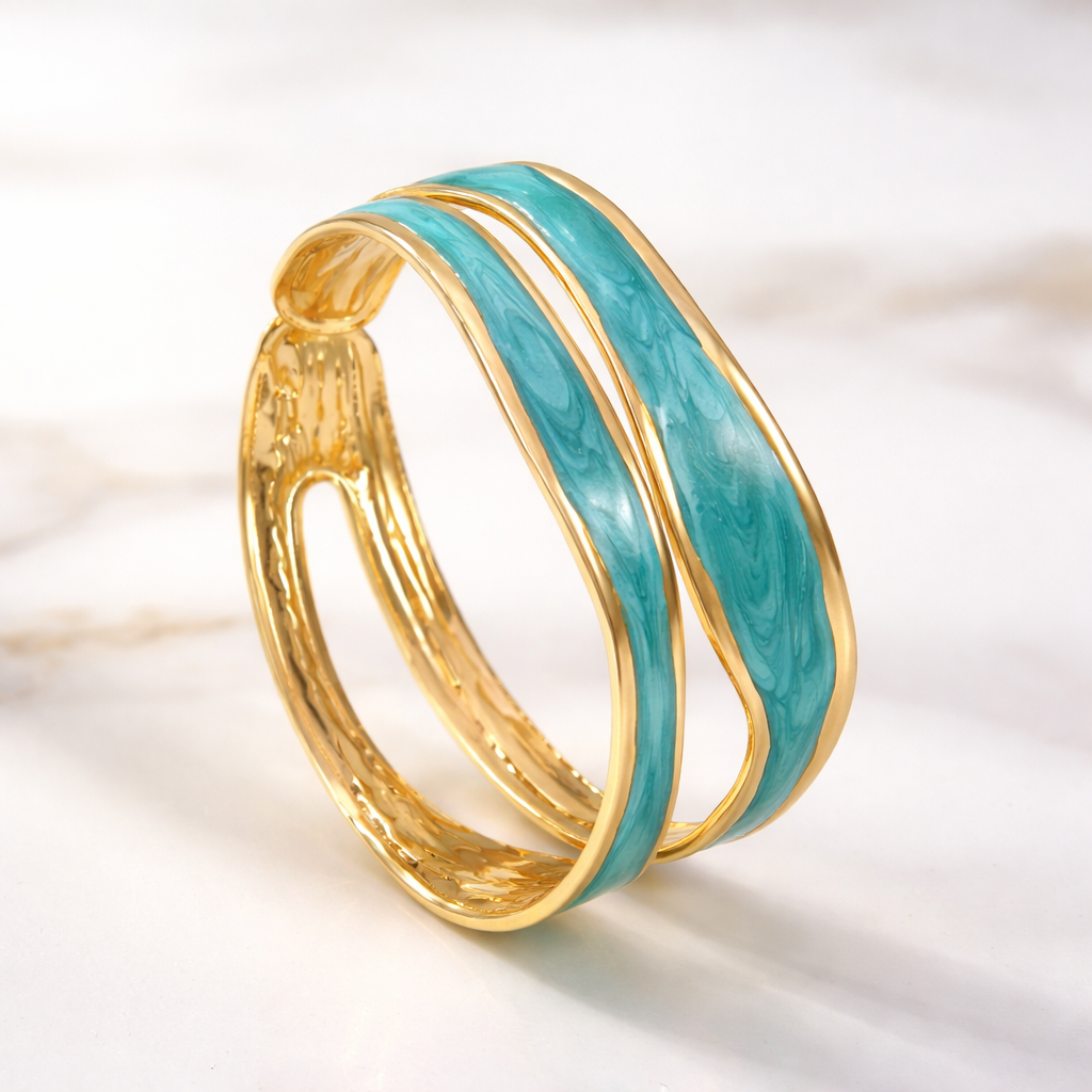 Capri Wave Cuff Bangle Bracelet