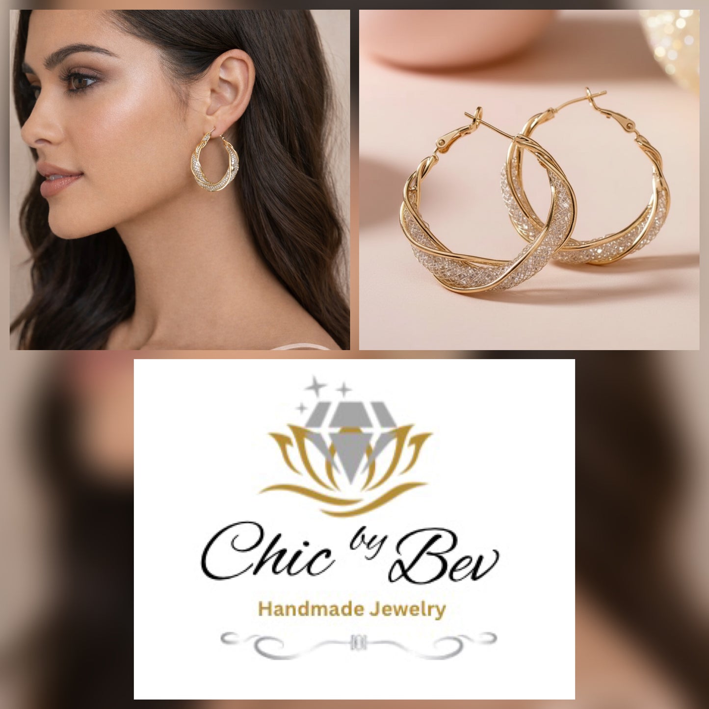 Radiant Infinity Twist Hoops