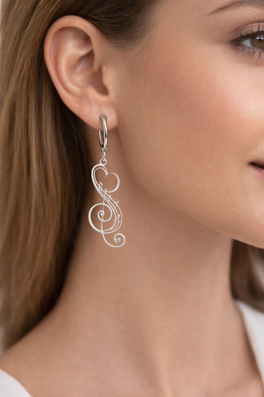 Aria Melody Heart Earrings