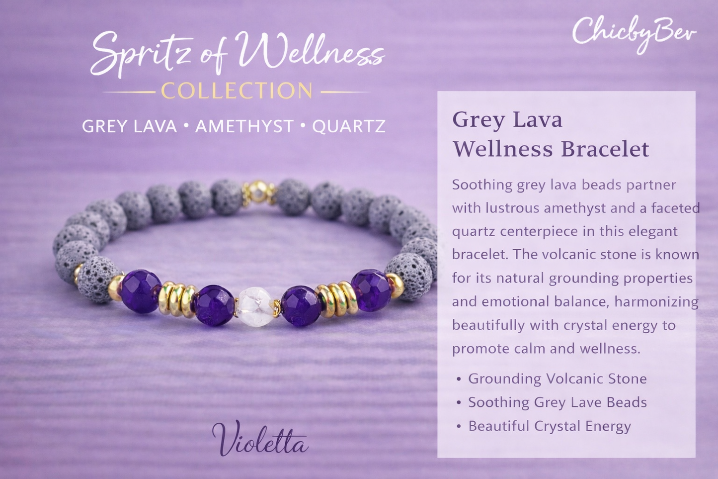 Violetta Spritz of Wellness Bracelet