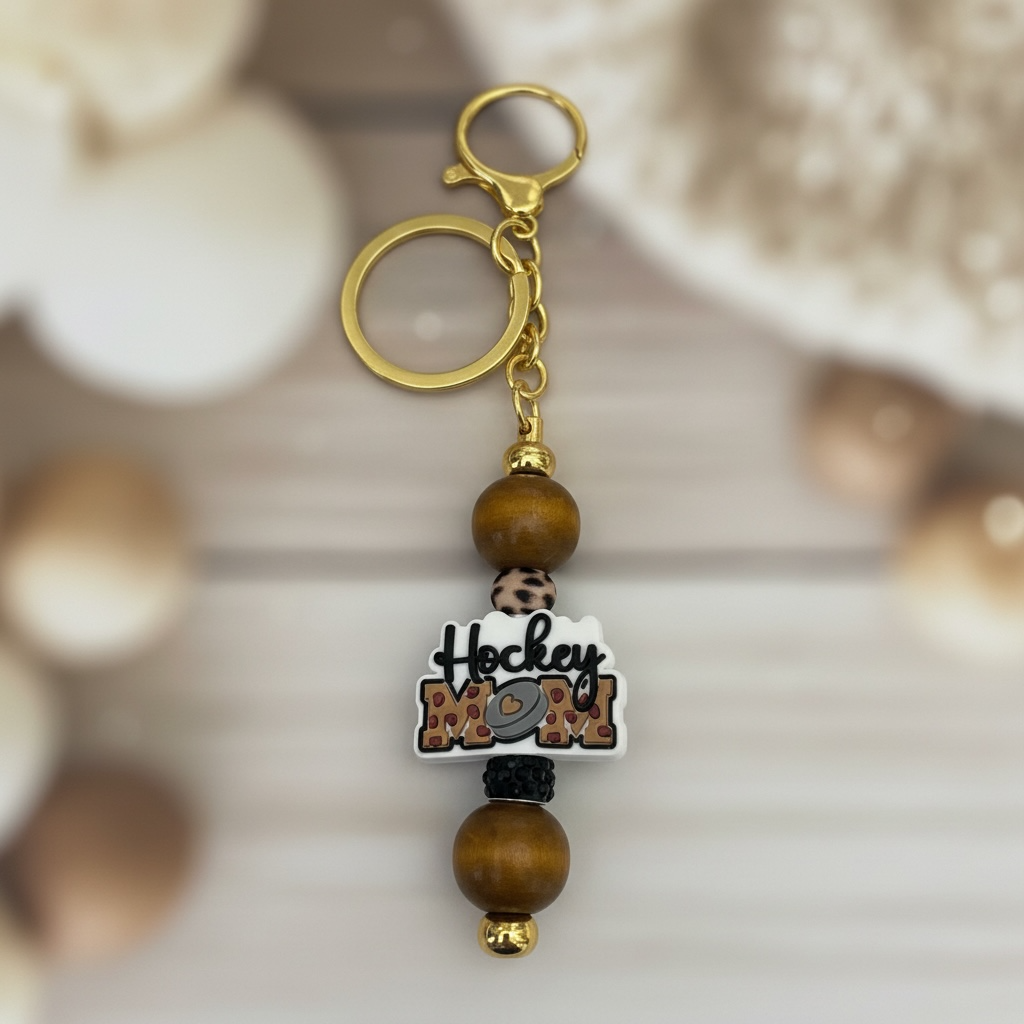 Rinkside Mom Keychain