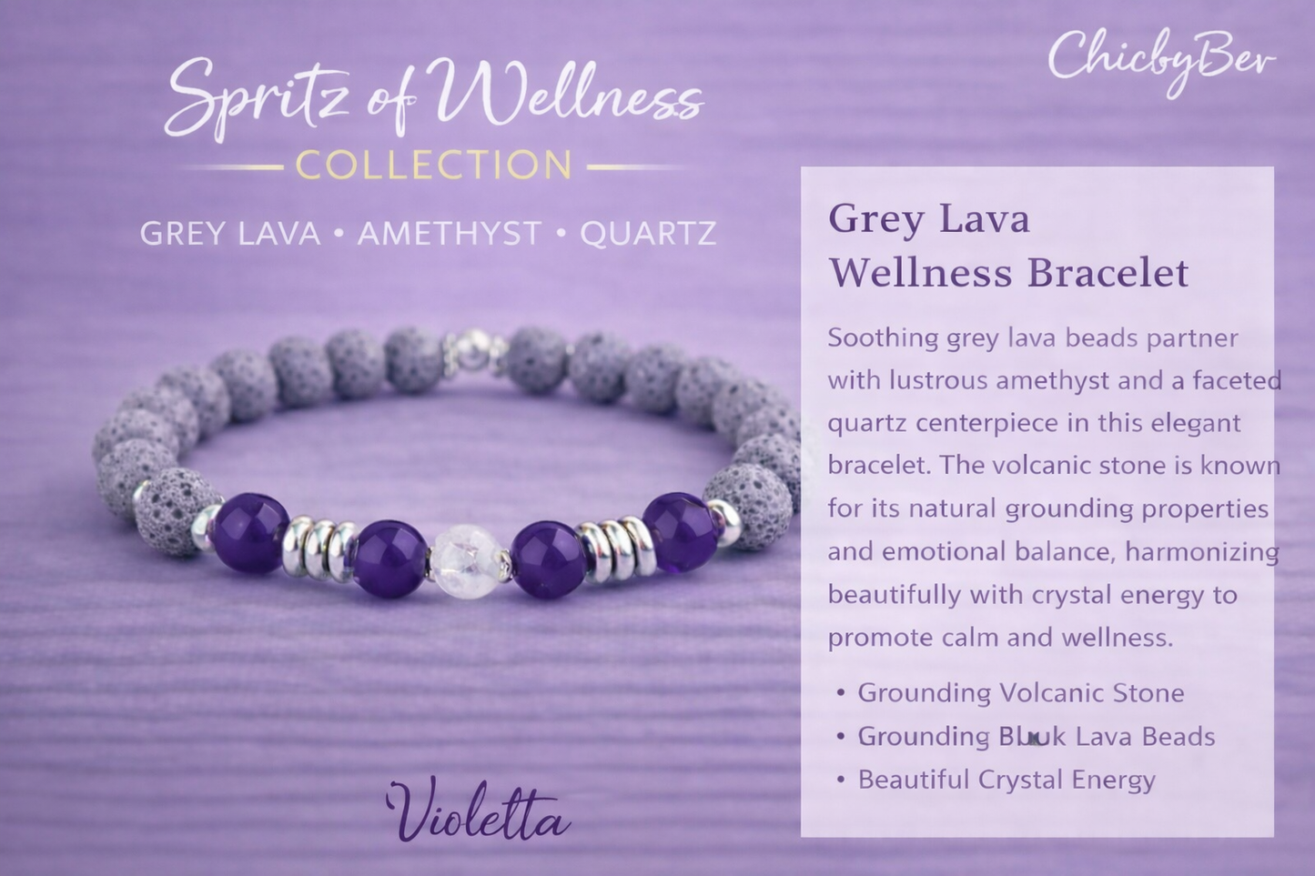 Violetta Spritz of Wellness Bracelet