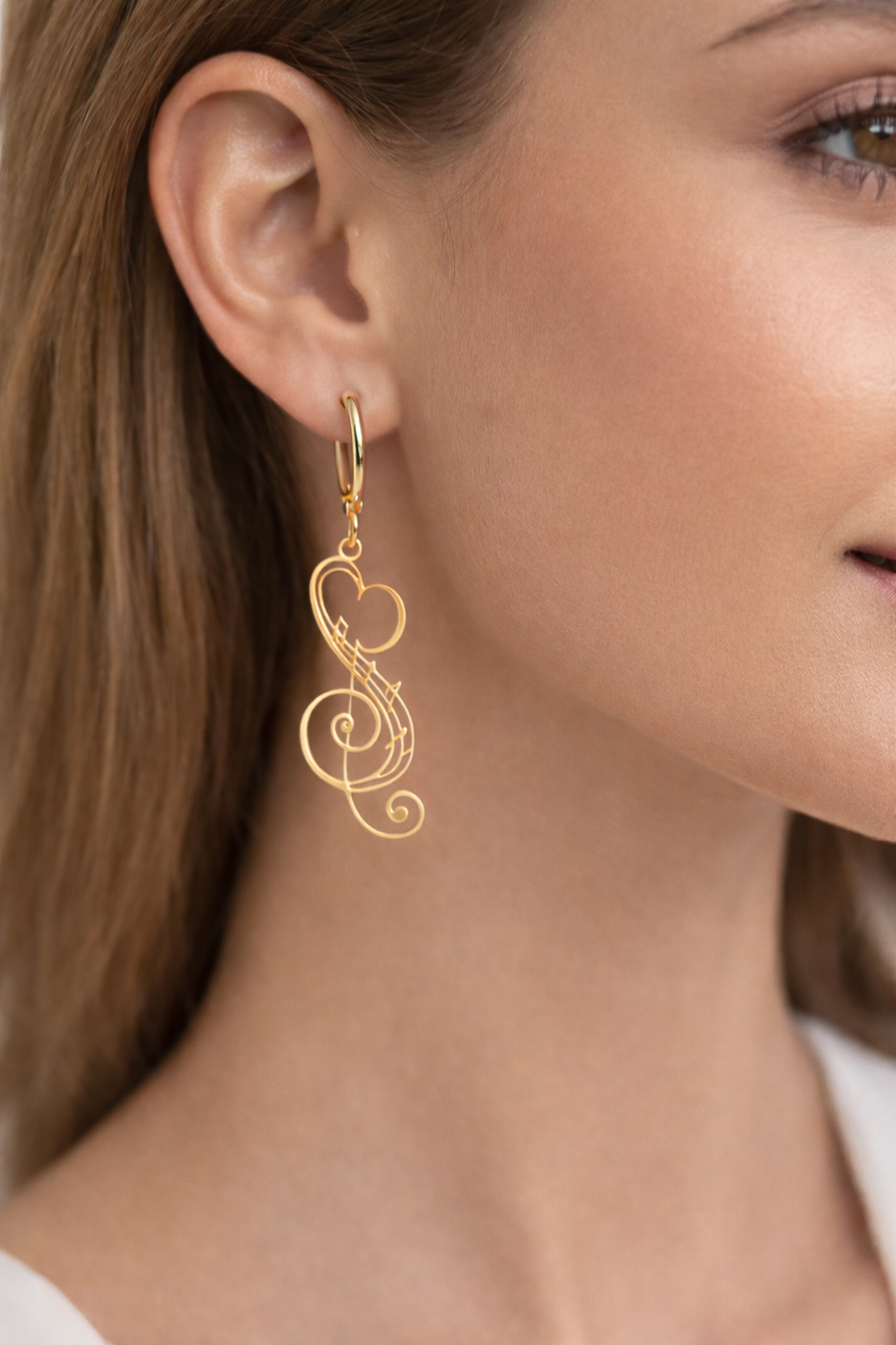 Aria Melody Heart Earrings