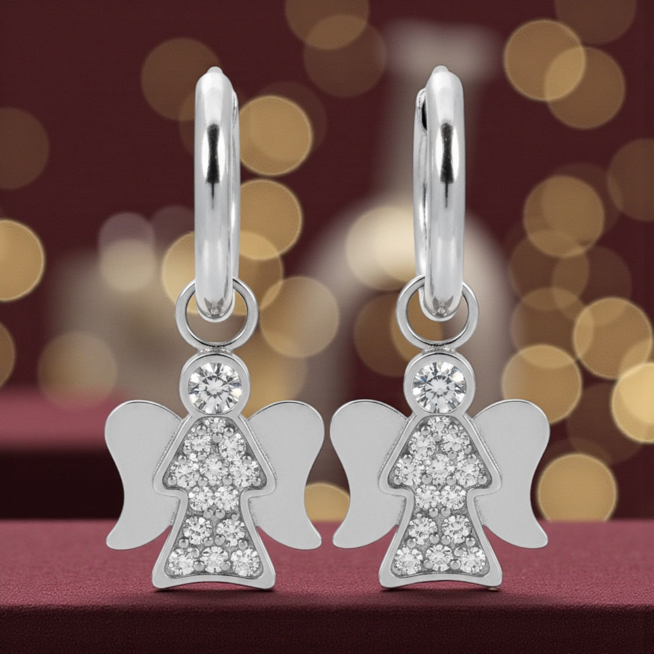 Angelic Sparkle Hoop Earrings