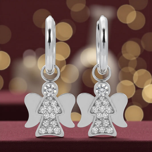 Angelic Sparkle Hoop Earrings