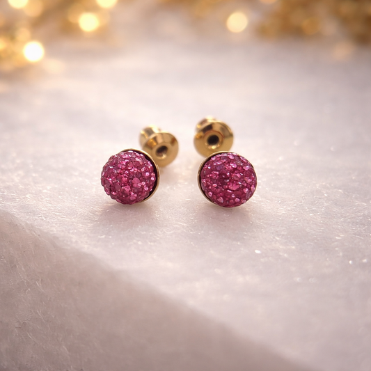 Aria Rhinestone Clay Stud Earrings