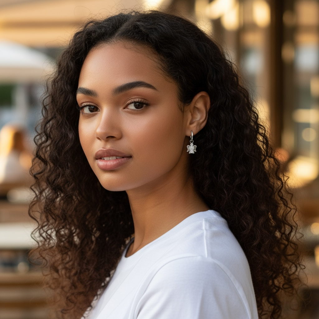 Angelic Sparkle Hoop Earrings