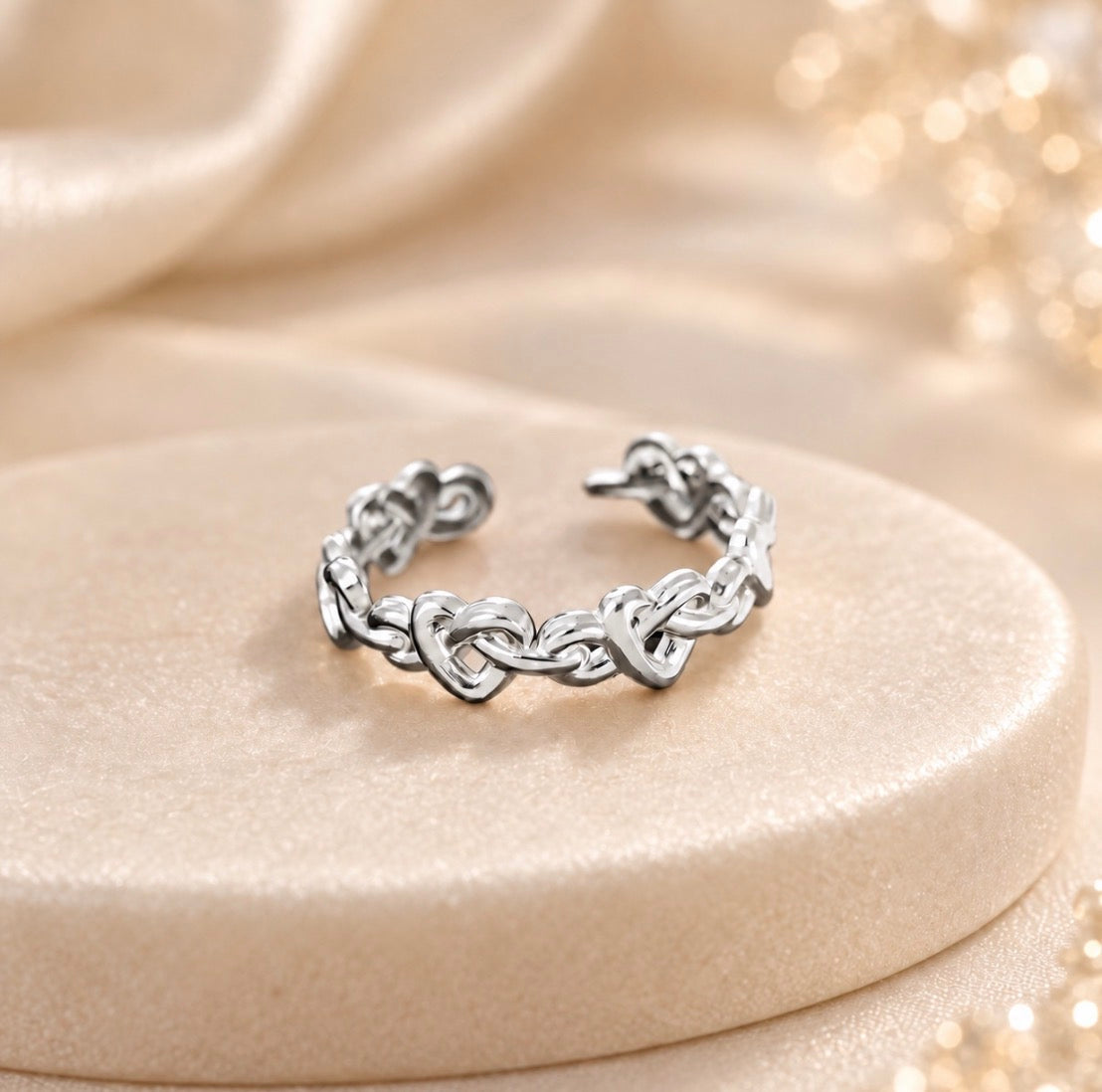 Hearts Forever Adjustable Ring