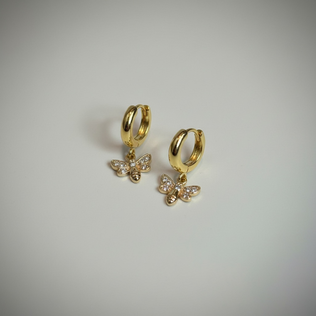 Aubree Bee Huggie Earrings