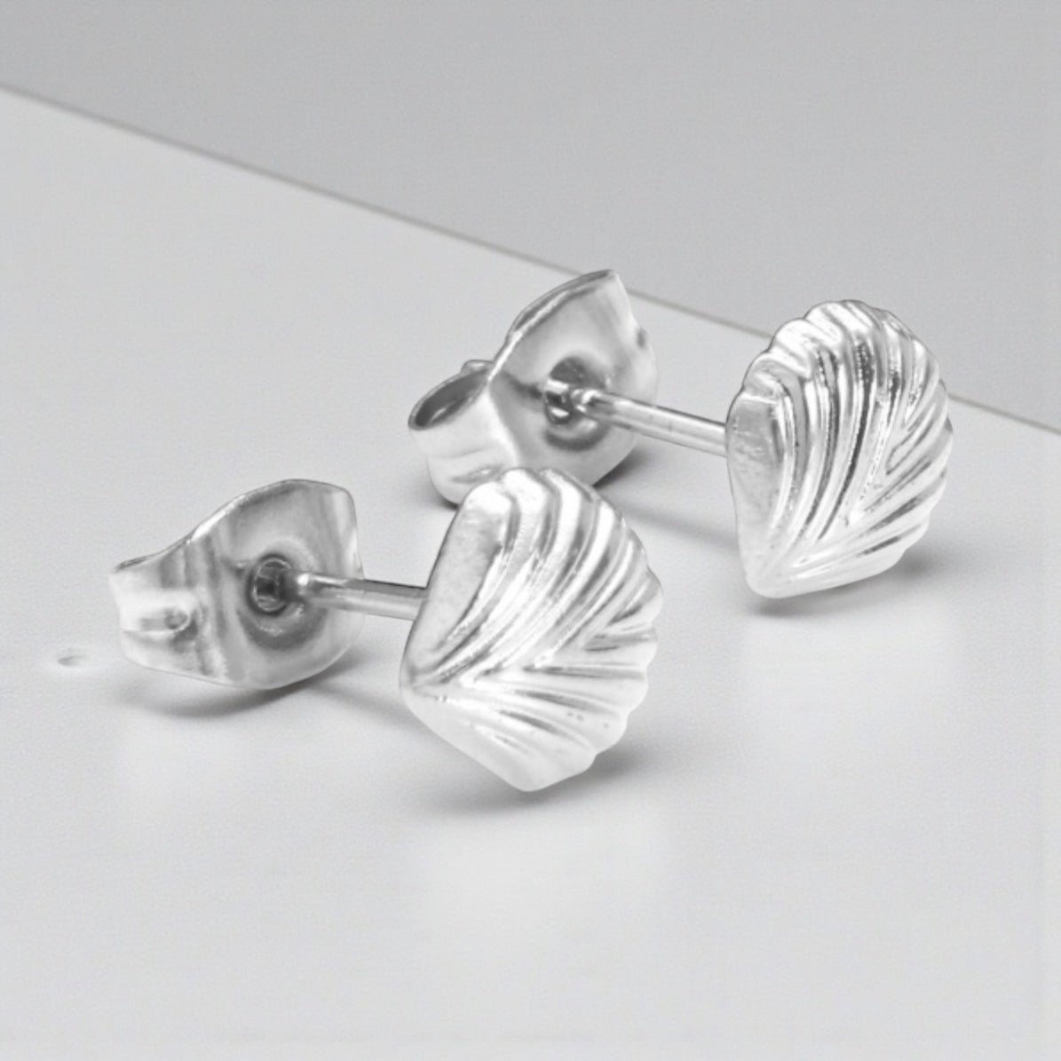 Ocean Whisper Shell Stud Earrings