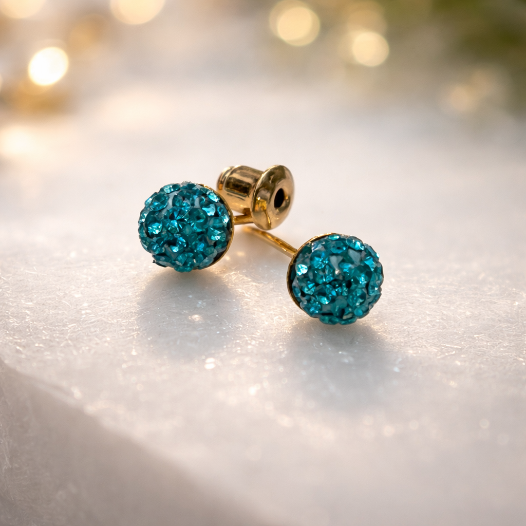 Aria Rhinestone Clay Stud Earrings