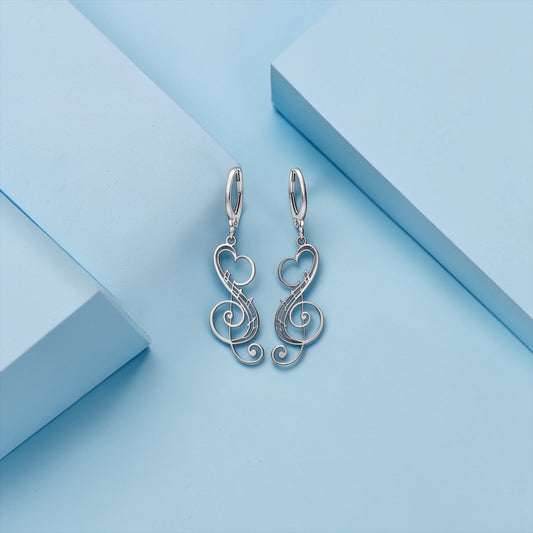 Aria Melody Heart Earrings