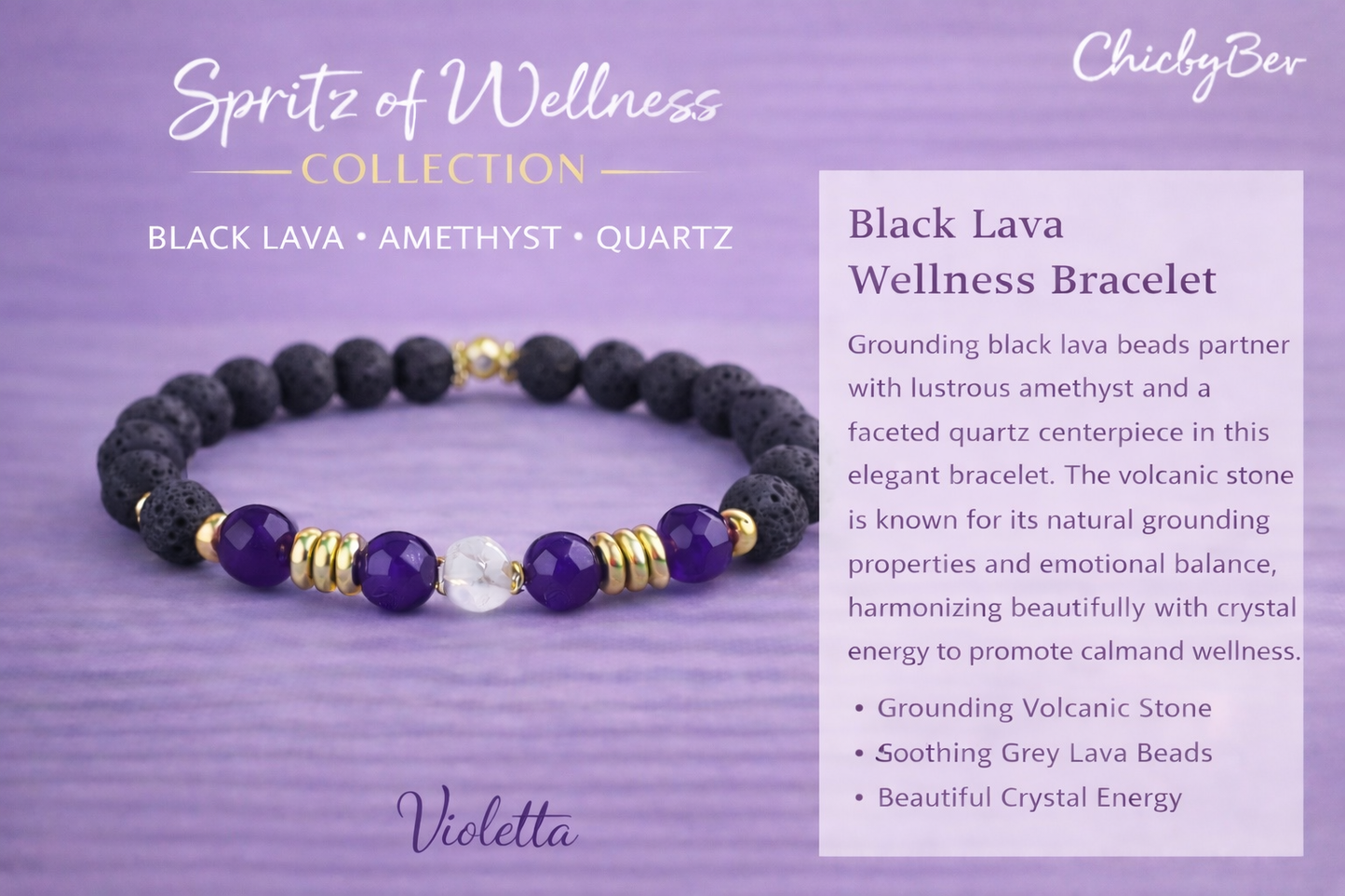 Violetta Spritz of Wellness Bracelet