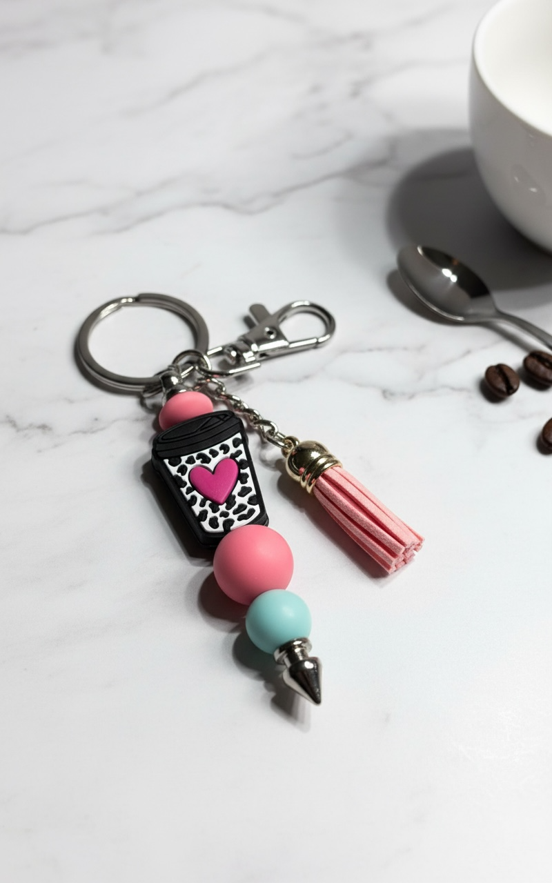 Latte Love Keychain