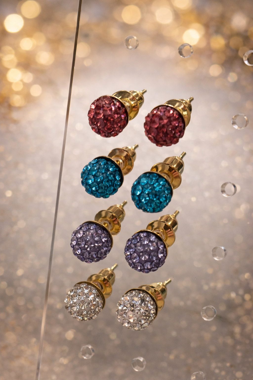 Aria Rhinestone Clay Stud Earrings