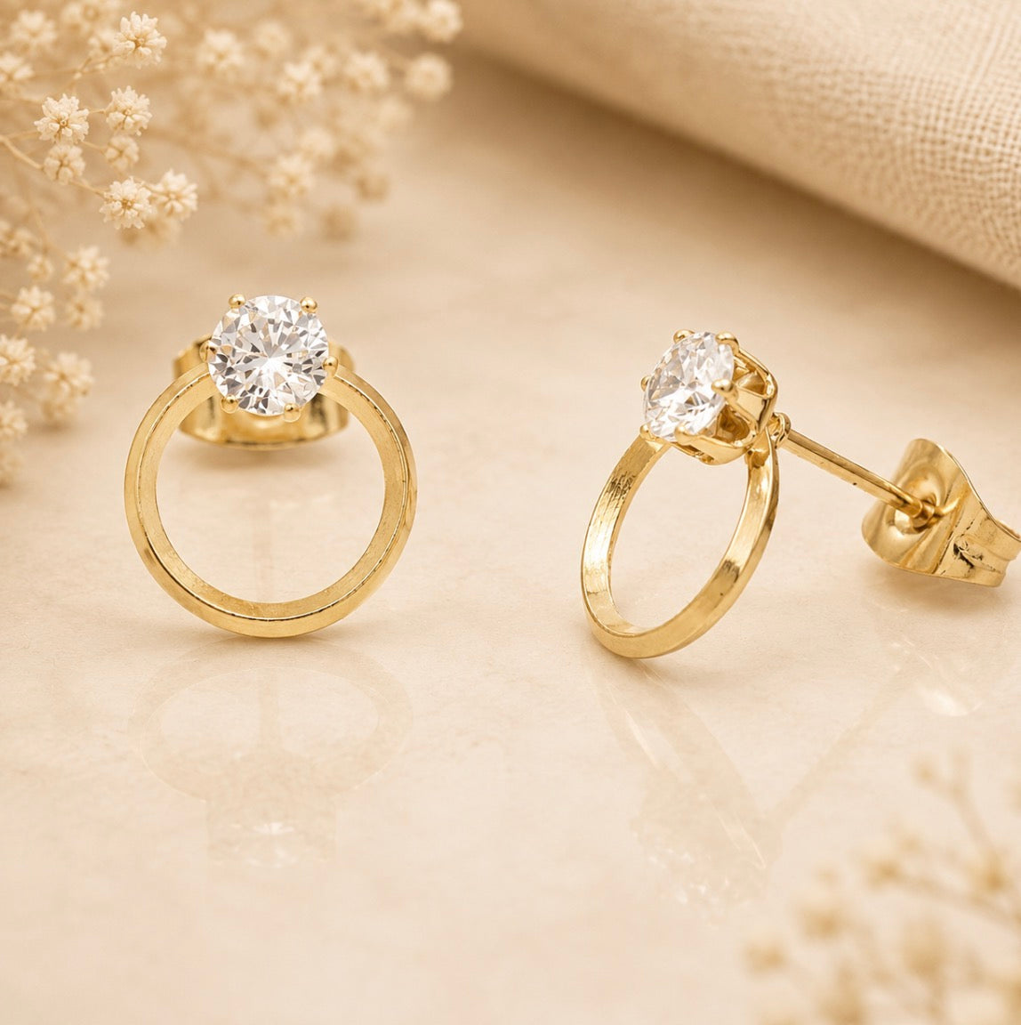 Luna Spark Circle Studs