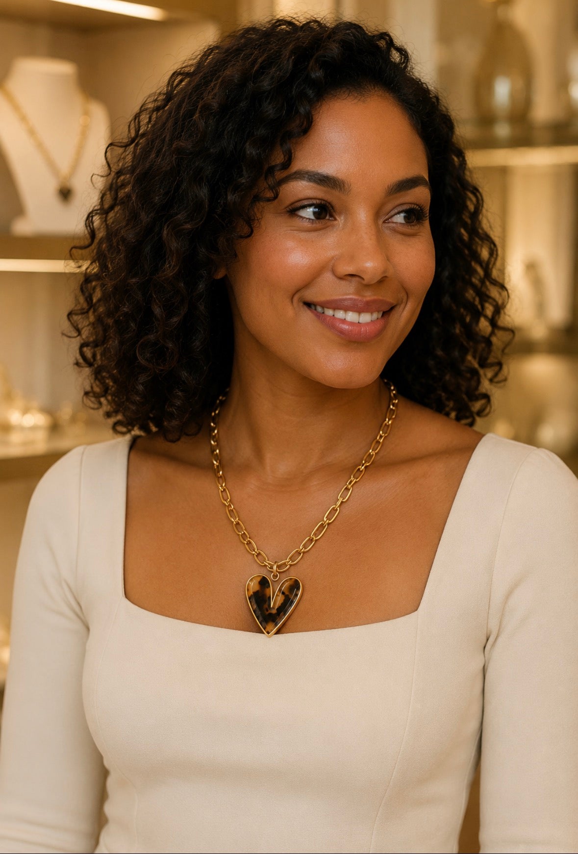 Tortoise Muse Heart Necklace