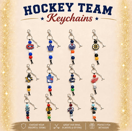 Hockey Team Spirit Keychain Collection