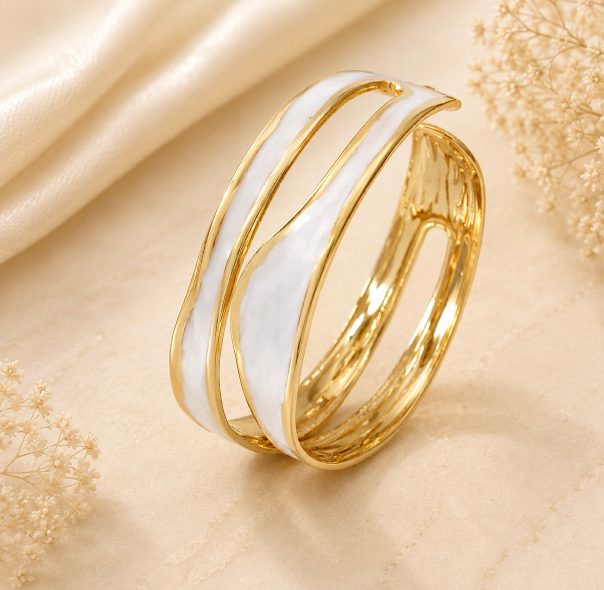 Capri Wave Cuff Bangle Bracelet