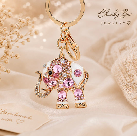 Rosé Wishes Elephant Keychain