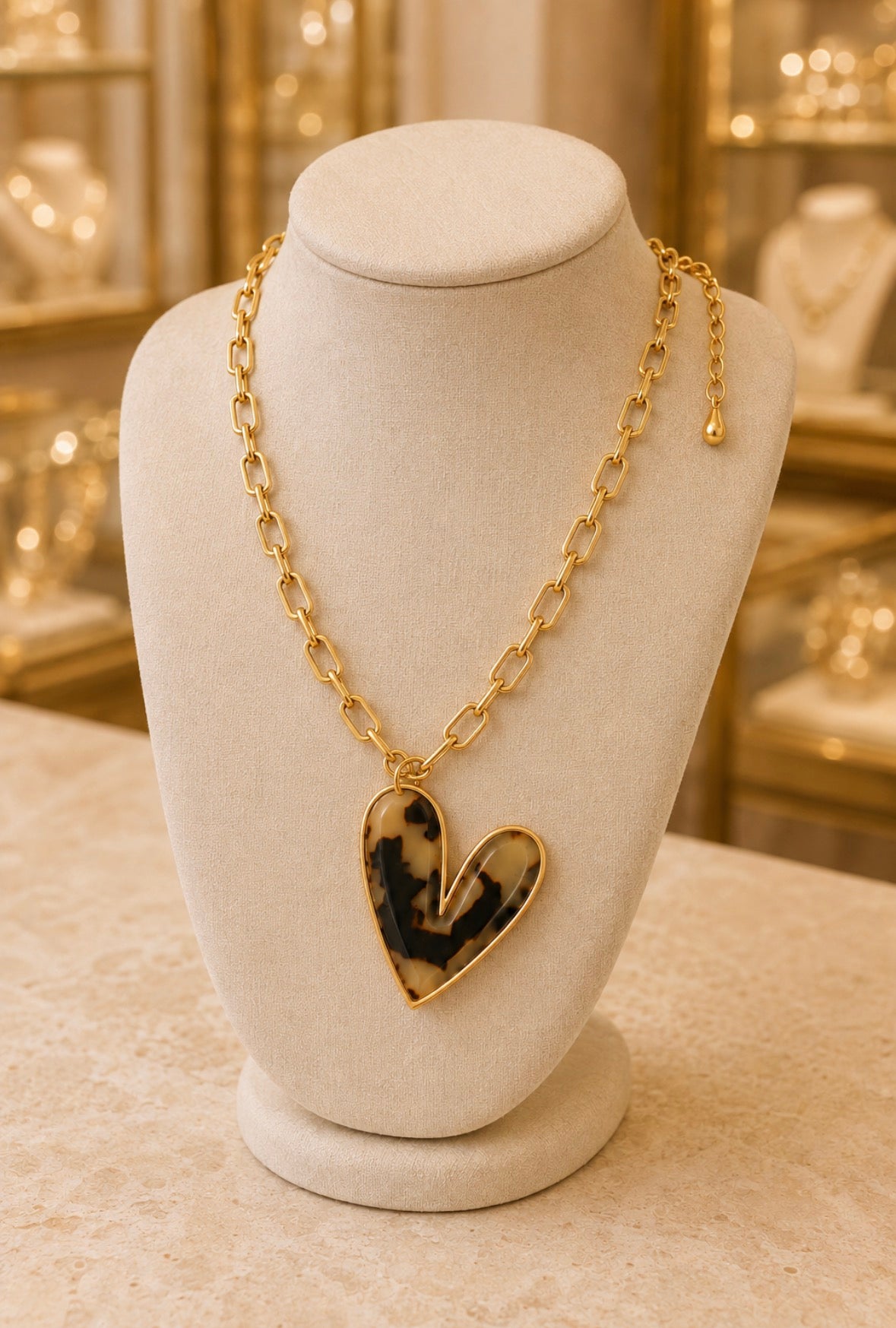 Tortoise Muse Heart Necklace