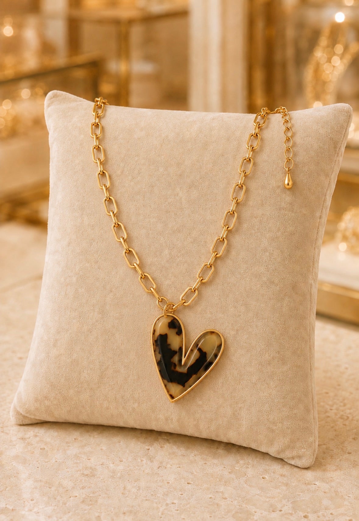 Tortoise Muse Heart Necklace