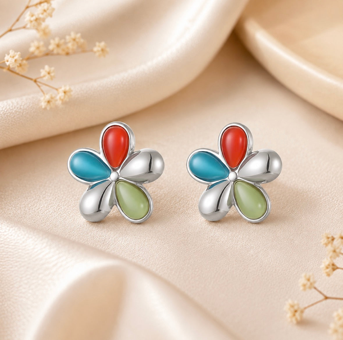 Petals of Joy Stud Earrings