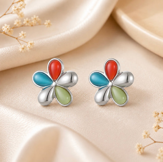 Petals of Joy Stud Earrings