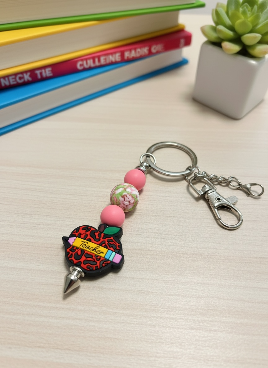 Wild Apple Teacher Keychain