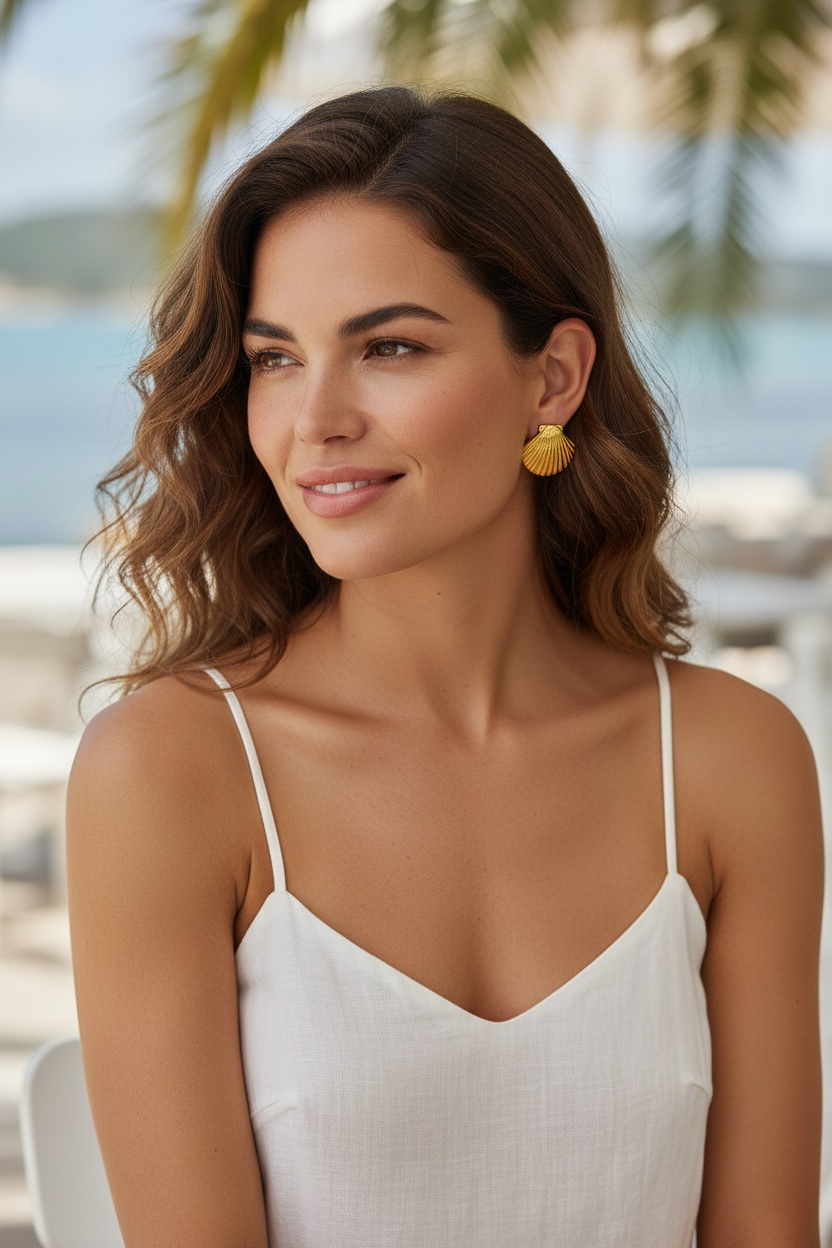 Marina’s Shell Stud Earrings