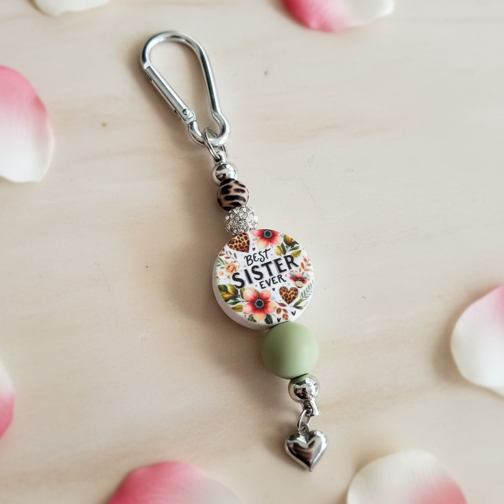 Petal Promise Sister Keychain