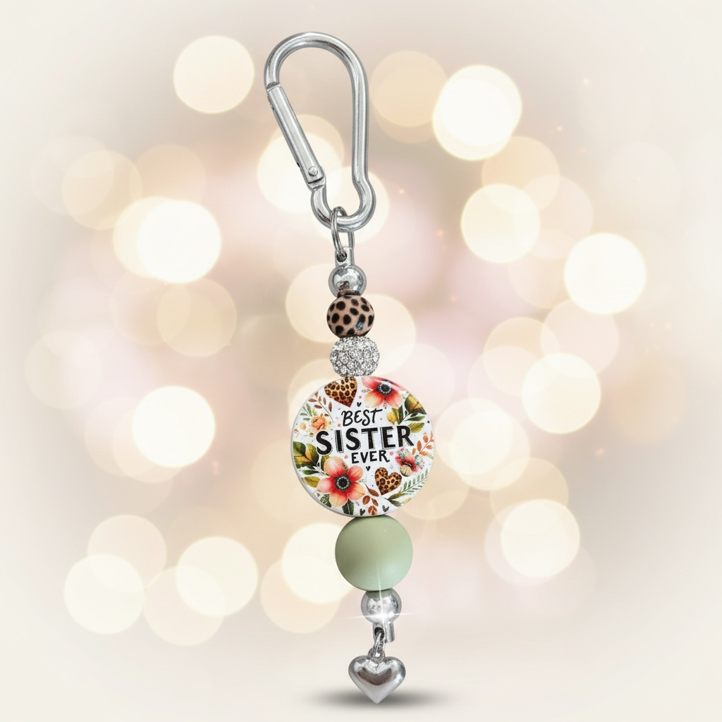 Petal Promise Sister Keychain