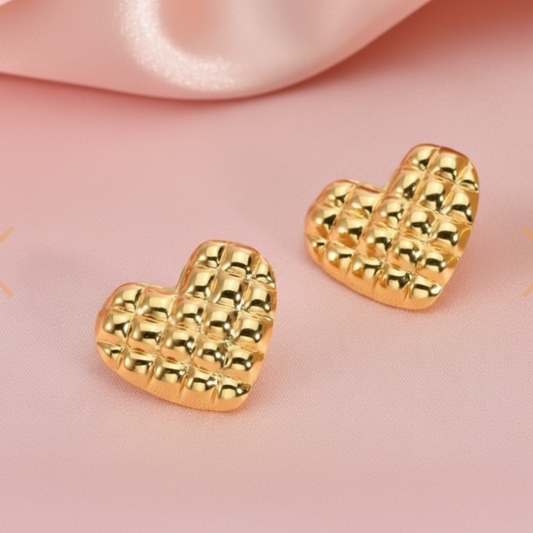 Amélie Heart Stud Earrings
