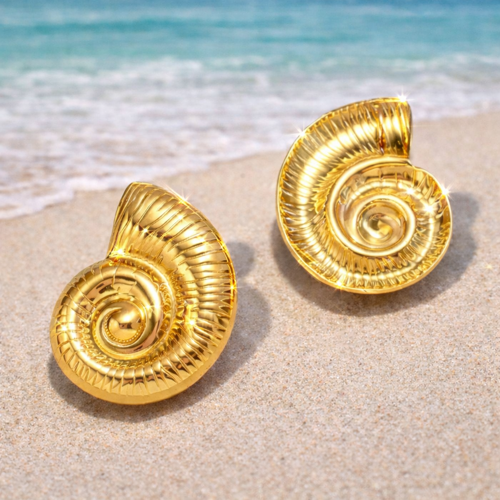 Aurelia Spiral Stud Earrings