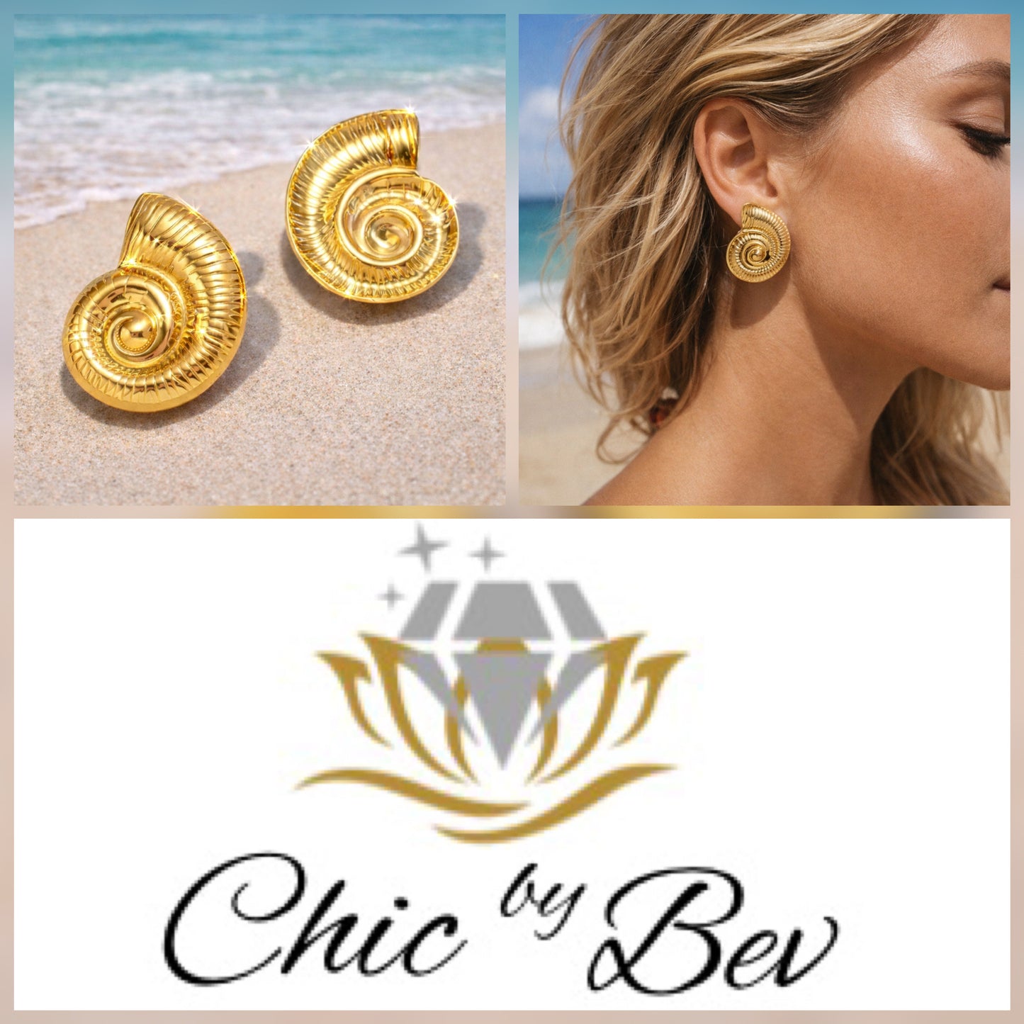 Aurelia Spiral Stud Earrings