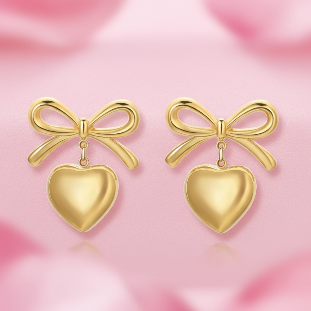 Vivienne Sweetheart Bow Studs
