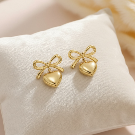 Vivienne Sweetheart Bow Studs