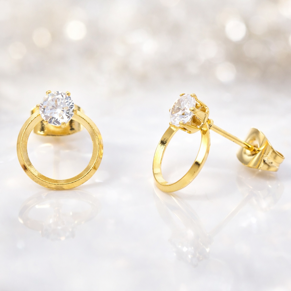 Luna Spark Circle Studs