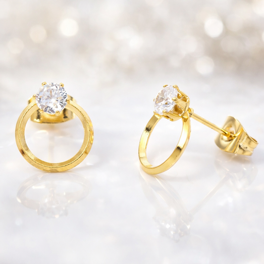 Luna Spark Circle Studs