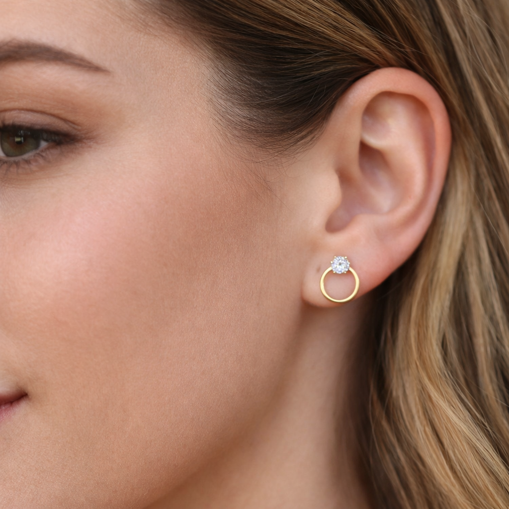 Luna Spark Circle Studs