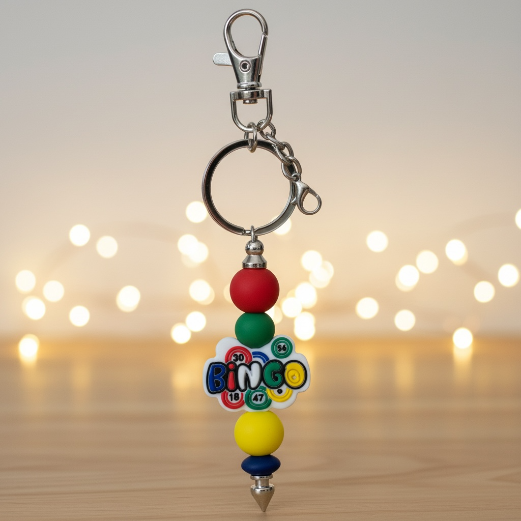 Lucky Bingo Keychain Charm