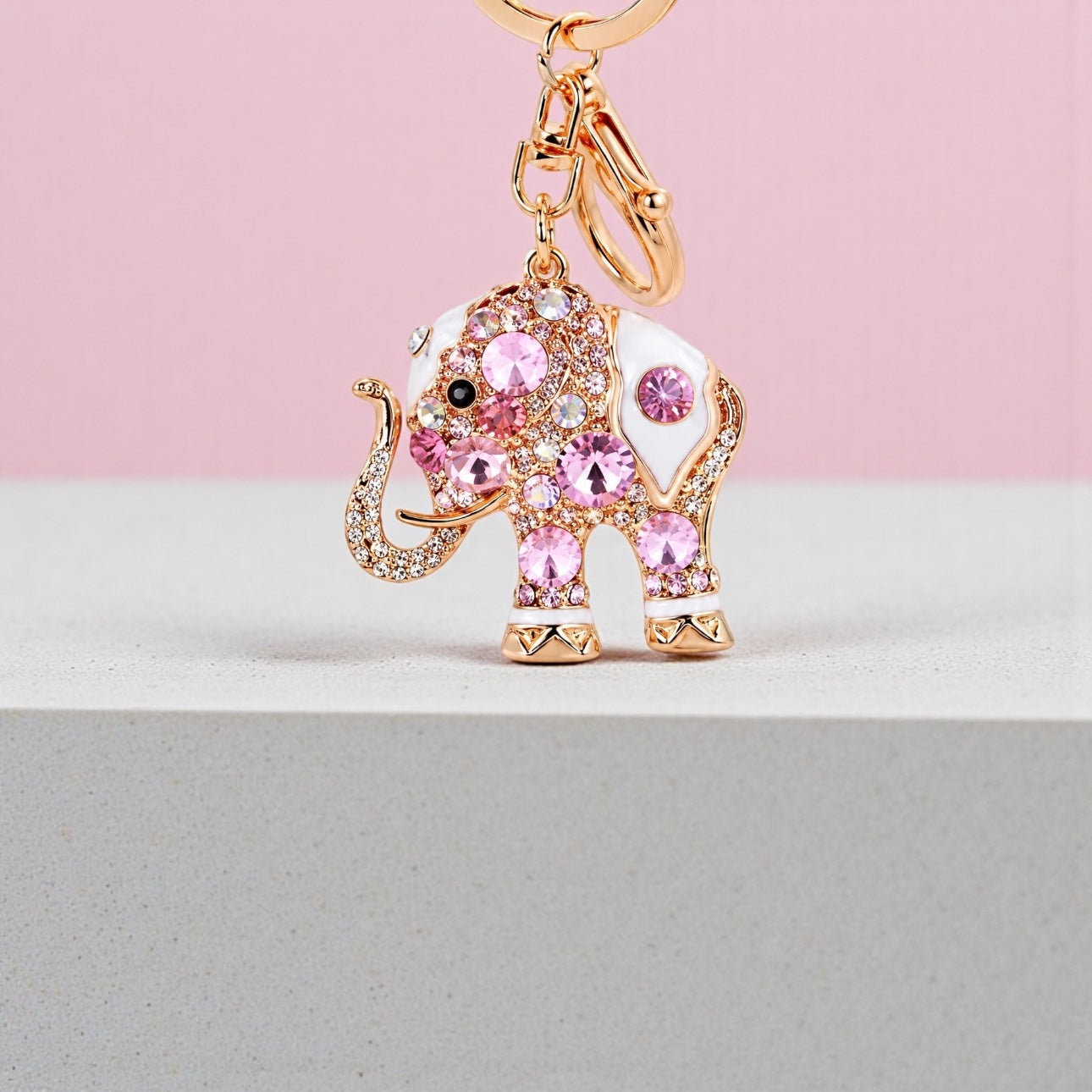 Rosé Wishes Elephant Keychain